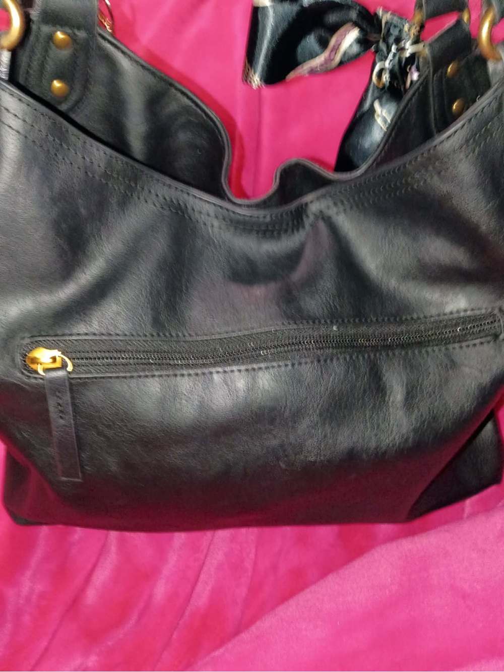Rosetti Black Shoulder Bag with Red Heart Charm - Picture 5 of 8